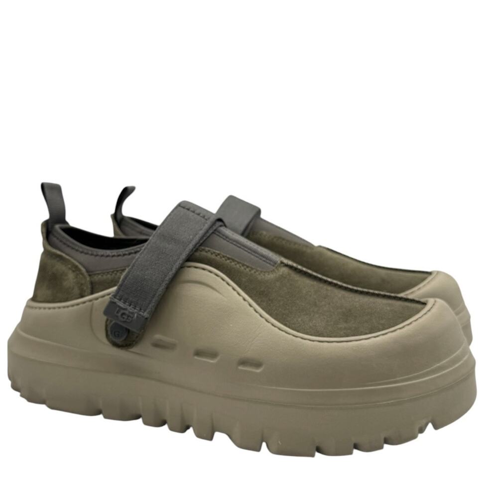 UGG Peakmod Lowcut Shoes Mens Size 13 Olive Green Mules 1171355 Suede Neoprene